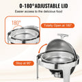 VEVOR Roll Top Chafing Dish 5.5L 2 Pack Stainless Steel Catering Warmer