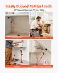 Cabinet Jack Support Pole 2-Pack 54-155cm Steel Telescopic 70kg