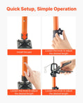Cabinet Jack Support Pole 2-Pack 116-290cm Steel Telescopic 70kg