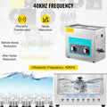 Ultrasonic Vinyl Record Cleaner 6L 40kHz Vinyl Ultrasonic Cleaning Machine Knob Control Record Ultrasonic Cleaner 8 Records Vinyl Sonic Cleaner Stainless Steel Tank with Mechanical Heater & Time