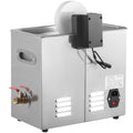 Ultrasonic Vinyl Record Cleaner 6L 40kHz Vinyl Ultrasonic Cleaning Machine Knob Control Record Ultrasonic Cleaner 8 Records Vinyl Sonic Cleaner Stainless Steel Tank with Mechanical Heater & Time
