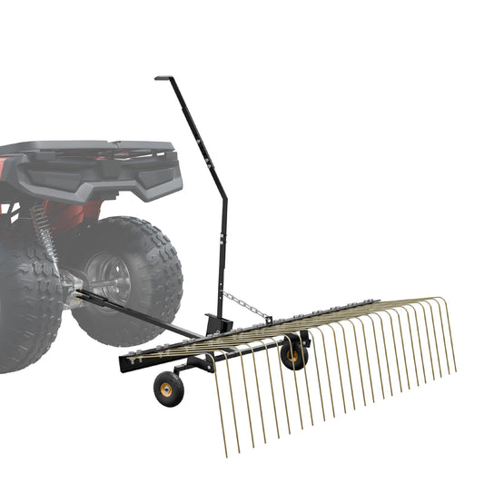 Tow Behind Dethatcher 1.5m 24 Steel Tines ATV Mower Lawn Rake