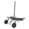 Tow Behind Dethatcher, 1015mm Tow Dethatcher with 20 Spring Steel Tines, Lawn Dethatcher Rake for ATV or Mower, Tow Behind Lawn Rake with Lift Handle for Garden Farm Grass