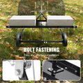 Tow Behind Dethatcher, 1015mm Tow Dethatcher with 20 Spring Steel Tines, Lawn Dethatcher Rake for ATV or Mower, Tow Behind Lawn Rake with Lift Handle for Garden Farm Grass