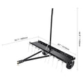 Tow Behind Dethatcher, 1015mm Tow Dethatcher with 20 Spring Steel Tines, Lawn Dethatcher Rake for ATV or Mower, Tow Behind Lawn Rake with Lift Handle for Garden Farm Grass
