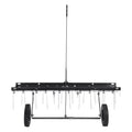 Tow Behind Dethatcher, 1015mm Tow Dethatcher with 20 Spring Steel Tines, Lawn Dethatcher Rake for ATV or Mower, Tow Behind Lawn Rake with Lift Handle for Garden Farm Grass