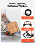 Stair Climbing Cart 54kg Capacity Folding Trolley 6 Wheels Bungee