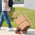Stair Climbing Cart 54kg Capacity Folding Trolley 6 Wheels Bungee
