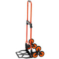 Stair Climbing Cart 54kg Capacity Folding Trolley 6 Wheels Bungee
