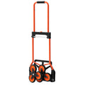 Stair Climbing Cart 54kg Capacity Folding Trolley 6 Wheels Bungee