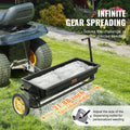 Broadcast Spreader 100LB Tow Behind Poly Drop Fertiliser Spreader