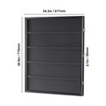35 Graded Sports Card Display Case, 617 x 775 x 55 mm, Baseball Card Display Frame with 98% UV Protection Clear View PC Glass, Lockable Wall Cabinet for Football Basketball Hockey Trading Card