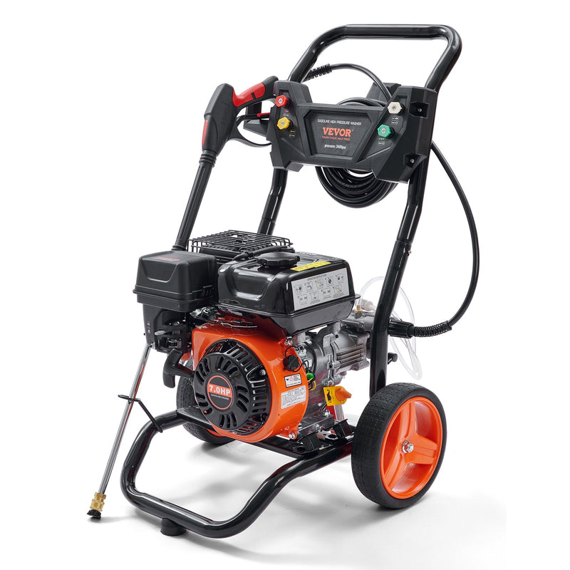 Petrol Pressure Washer 3400 PSI 2.6 GPM 210cc 5in1