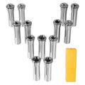 13 pcs Precision R8 Collet Set, 1/8'' - 7/8'', 45# Mill Collet Chuck 0.0012