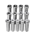 13 pcs Precision R8 Collet Set, 1/8'' - 7/8'', 45# Mill Collet Chuck 0.0012