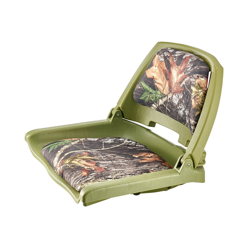 Folding Boat Seat Low Back Fishing Camouflage PU Fabric Thickened Cushion