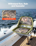 Folding Boat Seat Low Back Fishing Camouflage PU Fabric Thickened Cushion