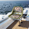 Folding Boat Seat Low Back Fishing Camouflage PU Fabric Thickened Cushion