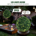 Artificial Topiaries Boxwood Trees, (2 Pieces), Ball-Shape Faux Topiaries Plant, All-year Green Feaux Plant Decorative Balls for Backyard, Balcony,Garden, Wedding and Home