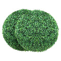 Boxwood Topiary Trees 2 Pieces Ball Shape Artificial Plants Green