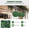 Boxwood Topiary Trees 2 Pieces Ball Shape Artificial Plants Green