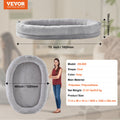 Human Dog Bed 1825x1220x254mm Washable Faux Rabbit Fur