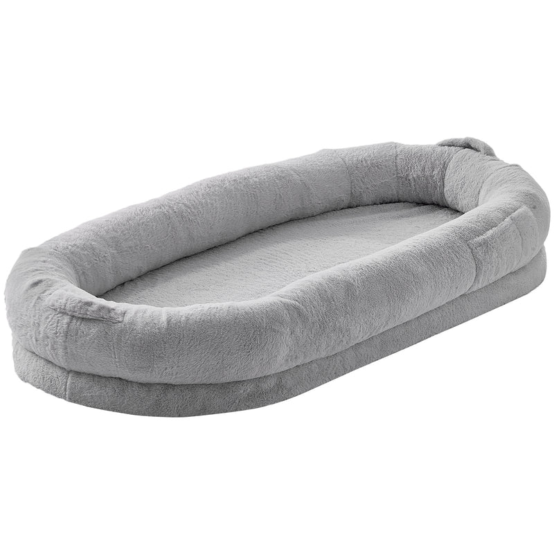 Human Dog Bed 1720x890mm Washable Faux Rabbit Fur Large