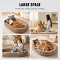 Human Size Dog Bed 1825x1220mm Washable Faux Rabbit Fur