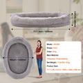 Human Dog Bed 1820x1220x250 mm Human Size Dog Bean Bed Washable PV Velvet
