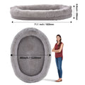 Human Dog Bed 1820x1220x250 mm Human Size Dog Bean Bed Washable PV Velvet