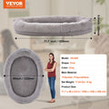 Human Dog Bed 1820x1220x250mm Washable PV Velvet Bean Bed