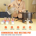 Wax Melter for Candle Making, 5 Liter Large Electric Wax Melting Pot Easy Pour Spout, 4-level Temperature Control, Easy Clean for Candle Soap Cream Beauty Bulk Production Business or Home