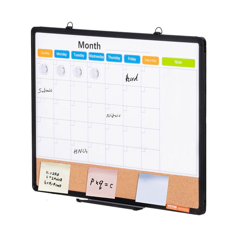 24x18 Monthly Calendar Whiteboard Cork Board Combo Magnetic