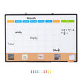 36x24 Monthly Calendar Whiteboard Cork Board Combo Magnetic
