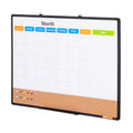 36x24 Monthly Calendar Whiteboard Cork Board Combo Magnetic
