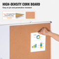 Whiteboard Cork Board Combo 48x36 Magnetic Dry Erase Wall Mount