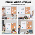 Whiteboard Cork Board Combo 48x36 Magnetic Dry Erase Wall Mount