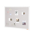 Cork Board 48x36 White Linen Wall Mounted Bulletin Noticeboard