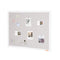 Cork Board 48x36 White Linen Wall Mounted Bulletin Noticeboard