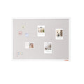 Cork Board 48x36 White Linen Wall Mounted Bulletin Noticeboard