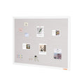 Cork Board 48x36 White Linen Wall Mounted Bulletin Noticeboard