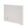 Cork Board 48x36 White Linen Wall Mounted Bulletin Noticeboard