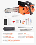 25cc 305mm Gas Chainsaw 0.75kW Dual Fuel Tank Wood Cutting