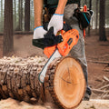 25cc 305mm Gas Chainsaw 0.75kW Dual Fuel Tank Wood Cutting