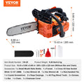 VEVOR Gasoline Chainsaw 25.4cc 304.8mm Gas Powered Wood Cutting