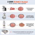 Automatic Meatball Maker 280 PC/min 1100W Stainless Steel Fish Beef
