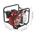 Gasoline Engine Water Pump, 80 mm, 7HP 265 GPM, 43 m Lift, 7 m Suction, 4-Stroke Gas Powered Trash Water Transfer Pump Portable High Pressure with 25ft Hose for Irrigation Pool, EPA Certified