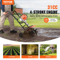 31CC 4-Stroke Gas Powered Tiller Cultivator 4 Steel Tines