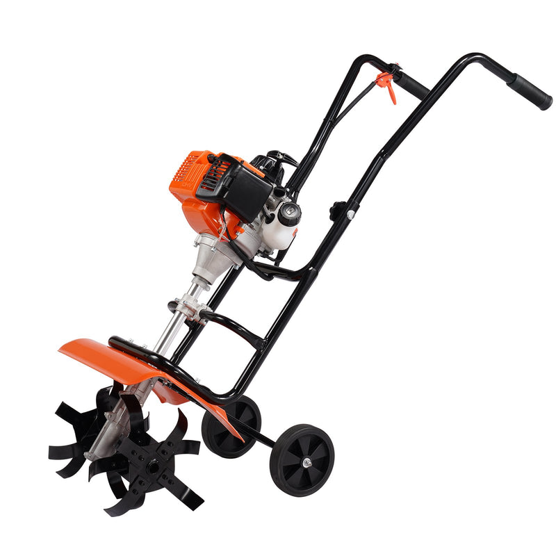 38CC 4-Stroke Gas Powered Tiller Cultivator with Steel Tines
