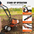 43CC Gas Powered Tiller Cultivator 2-Stroke 4 Steel Tines